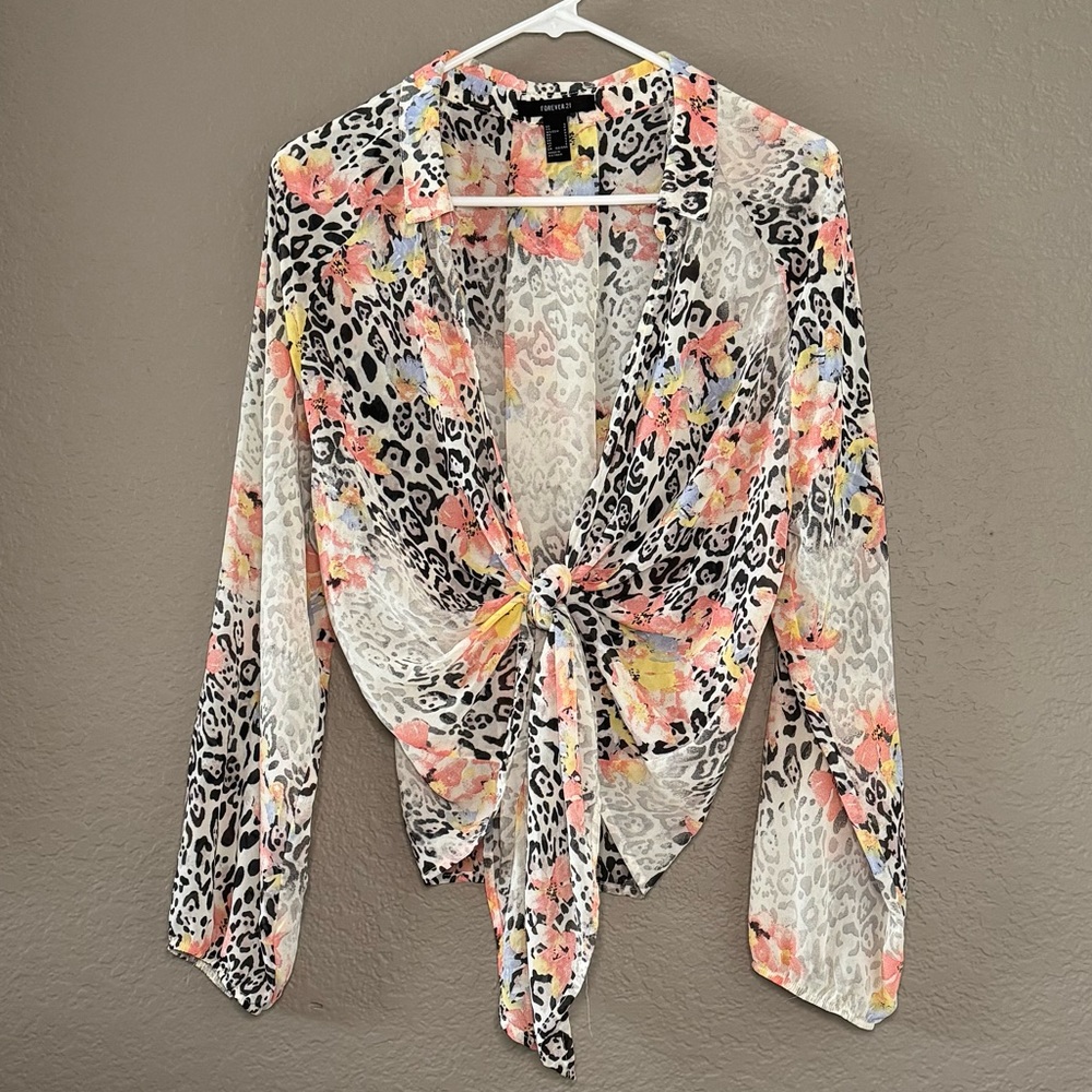 Sheer Long Sleeve Top